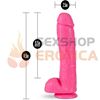 Big Fuk Dildo con testiculos y sopapa de 28 centimetros